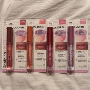 L.A. Colors Soothing Lip Oil Collection - Red, Orange, Pink, Purple